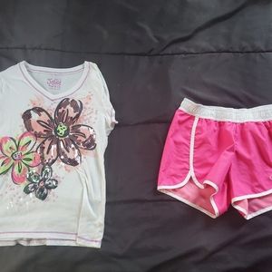 girl xl shorts and tee